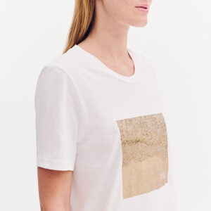 080.10.01.083_WHT-mdl2 Άσπρο T-Shirt Με Στάμπα Παραλία FOREL