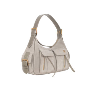104507A29N_I34Q-02 Maxi Cargo Bag Γκρι Σουέντ Τσάντα pinko