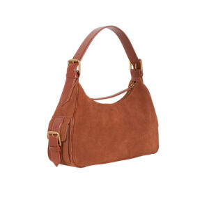 104507A29N_L84Q-01 Maxi Cargo Bag Καφέ Σουέντ Τσάντα pinko