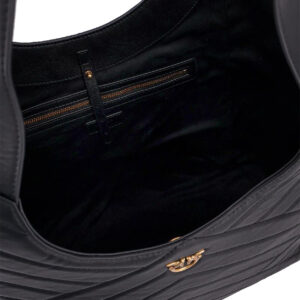 104536A2AO_Z99Q-02 Puzzle Tote Bag Fiore Μαύρη Τσάντα PINKO
