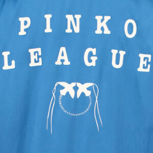104874A2HL_EZZ-02 Together Μπλε Σατέν Crop T-Shirt Με Logo pinko