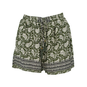 LE251EVA_2965-00 Eva Paisley Khaki Χακί Παντελόνι Σορτς LARA ETHNICS