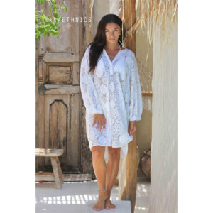 LE251OLGA_2976-mdl1 Olga Croisiere Blanc Άσπρη Μακριά Μπλούζα LARA ETHNICS