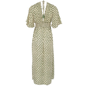 LE251SERAPHINE_2941-01 Seraphine Indian Khaki Μακρύ Χακί Φόρεμα LARA ETHNICS