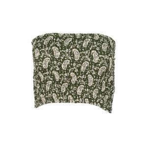 LE251SOLAL_2965-00 Solal Paisley Khaki Χακί Εμπριμέ Κροπ Τοπ LARA ETHNICS