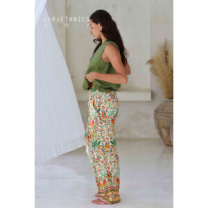 LE251YOGA_2964-mdl2 Yoga Parrot Multicolor Εμπριμέ Παντελόνι LARA ETHNICS