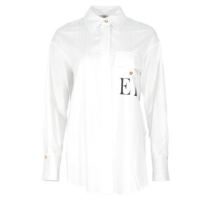 CA12156E2_100-00 Άσπρο Πουκάμισο Με Logo ELISABETTA FRANCHI