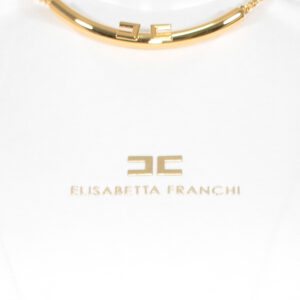 MA02856E2_270-02 Άσπρο T-Shirt Με Κολιέ Και Logo ELISABETTA FRANCHI
