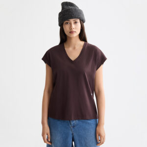 U9A00811T_290-mdl1 Καφέ T-Shirt Με V SCOTCH AND SODA