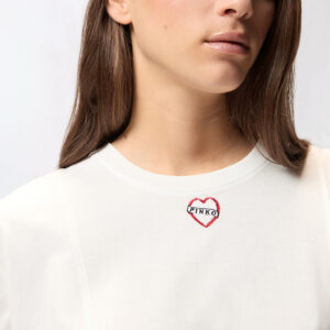 105665A2IB_Z05-mdl2 Tortino Άσπρο T-Shirt Με Logo pinko