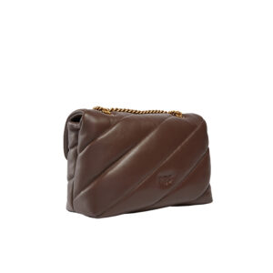 100038A0F2_L74Q-01 Love Classic Puff Σκούρη Καφέ Τσάντα pinko