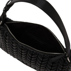 A4W30072_1AV-02 K/Weave Medium Shoulder Μαύρη Τσάντα KARL LAGERFELD
