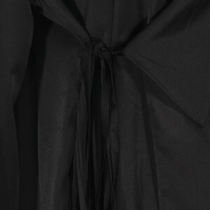 2502009_BLK-02 Mazel Μαύρο Σατέν Κρουαζέ Πουκάμισο C-THROU