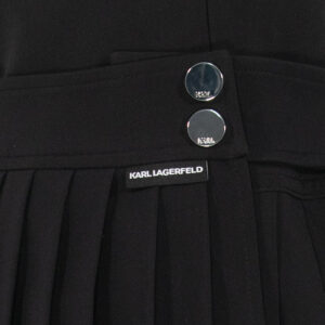 A3W12022_999-02 Mini Μαύρη Πλισέ Φούστα KARL LAGERFELD