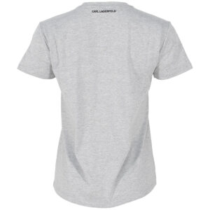 A3W17110_257-01 Γκρι T-Shirt Με Choupette Στρας KARL LAGERFELD