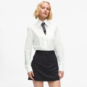 A4W11038_100-mdl2 Άσπρο Πουκάμισο Με Στηθότσεπη KARL LAGERFELD