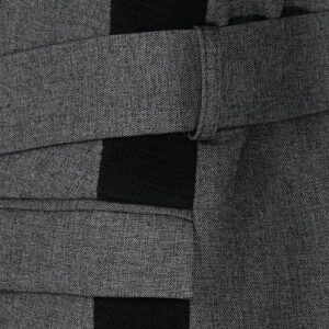ALI-MLF_GRY-02 Midi Γκρι Φόρεμα Γιλέκο Με Ζώνη shiki