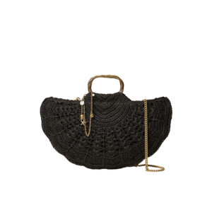 261TD8320_00006-00 Μαύρη Crochet Τσάντα Κοχύλι TWINSET
