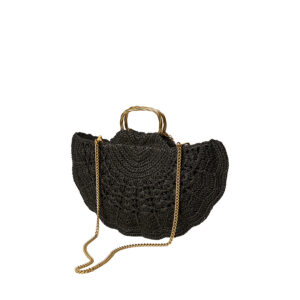 261TD8320_00006-01 Μαύρη Crochet Τσάντα Κοχύλι TWINSET