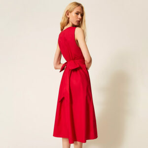 261TT2161_03725-mdl3 Midi Κόκκινο Φόρεμα Cocktail TWINSET
