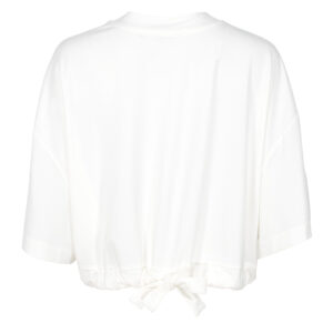 2684008_WHT-01 Tsarka Άσπρο Κροπ T-Shirt LESS SONDER FEELING