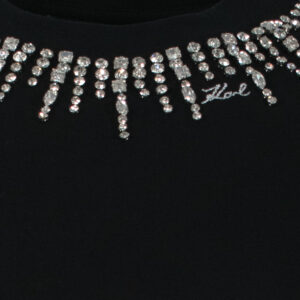 B2W17017_999-02 Μαύρο T-Shirt Με Στρας KARL LAGERFELD