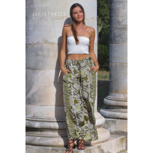 LE261DAKOTA_3206-mdl1 Dakota Azteque Kaki Χακί Παντελόνι LARA ETHNICS