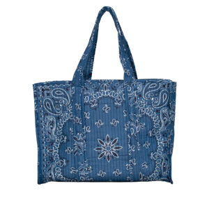 LE261GEORGINA_3188-02 Georgina Bandana Denim Μπλε Τσάντα LARA ETHNICS