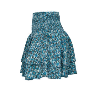 LE261POLINA_3211-02 Polina Mexico Blue Mini Μπλε Φούστα LARA ETHNICS