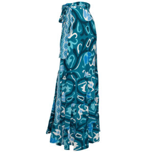 LE261SANOJA_3207-02 Sanoja Azteque Turquoise Maxi Μπλε Κρουαζέ Φόύστα LARA ETHNICS