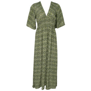 LE261SERAPHINE_3212-00 Seraphine Mexico Kaki Maxi Χακί Φόρεμα LARA ETHNICS