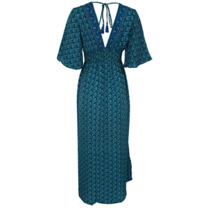 LE261SERAPHINE_3227-01 Seraphine Rhapsodie Turquoise Maxi Μπλε Φόρεμα LARA ETHNICS