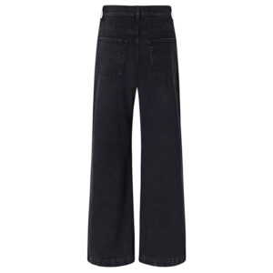 Γυναικείο Παντελόνι Jean cropped με δερμάτινη ζώνη Μπλε Pinko