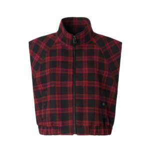 Γυναικείο Γιλέκο Crop Handel Vest Μαύρο Κόκκινο Pinko