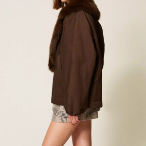 Γυναικείο Μπουφάν Oversized Καφέ Twinset