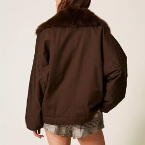 Γυναικείο Μπουφάν Oversized Καφέ Twinset