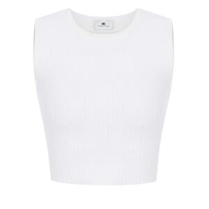 Γυναικεία Μπλούζα crop Λευκή Elisabetta Franchi