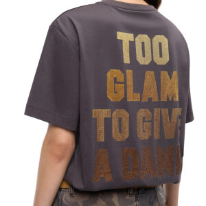 Γυναικείο Tshirt Strepitoso Too Glam To Give A Damn Πολύχρωμο Pinko