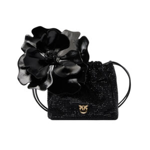 Γυναικεία τσάντα Pouch Flower Μαύρο Pinko