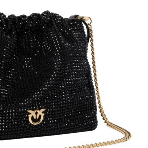 Γυναικεία τσάντα Pouch Flower Μαύρο Pinko