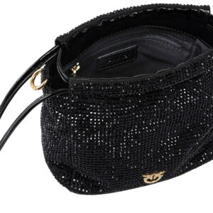 Γυναικεία τσάντα Pouch Flower Μαύρο Pinko