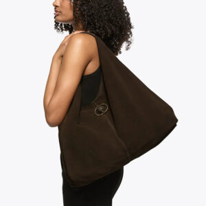 Γυναικεία Τσάντα Slouch Hobo Suede Καφέ Kurt Geiger