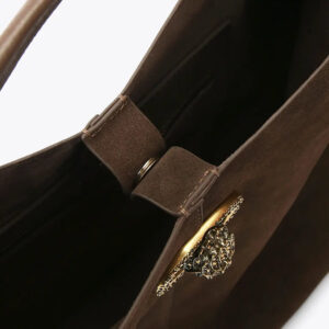 Γυναικεία Τσάντα Slouch Hobo Suede Καφέ Kurt Geiger