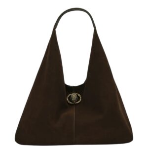 Γυναικεία Τσάντα Slouch Hobo Suede Καφέ Kurt Geiger