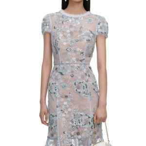 Γυναικείο Φόρεμα pastel floral Midi Μπλε Self Portrait