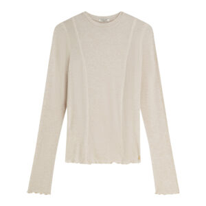 Γυναικεία Μπλούζα Lyocell-Wool Blend Μπεζ Scotch and Soda