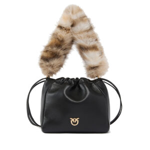 107635A3M8_ZM5Y-00 Pouch Nappa Fur Μαύρο Τσαντάκι pinko