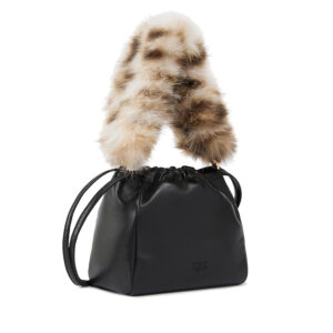107635A3M8_ZM5Y-01 Pouch Nappa Fur Μαύρο Τσαντάκι pinko