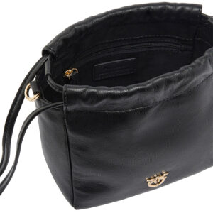 107635A3M8_ZM5Y-02 Pouch Nappa Fur Μαύρο Τσαντάκι pinko