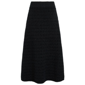 B4W12017_999-01 KARL LAGERFELD Midi Μαύρη Πλεκτή Φούστα